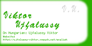 viktor ujfalussy business card